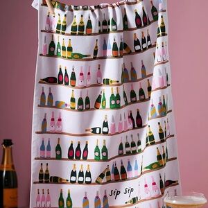 Anthropologie Sip Sip Hooray Dish Towel NWT